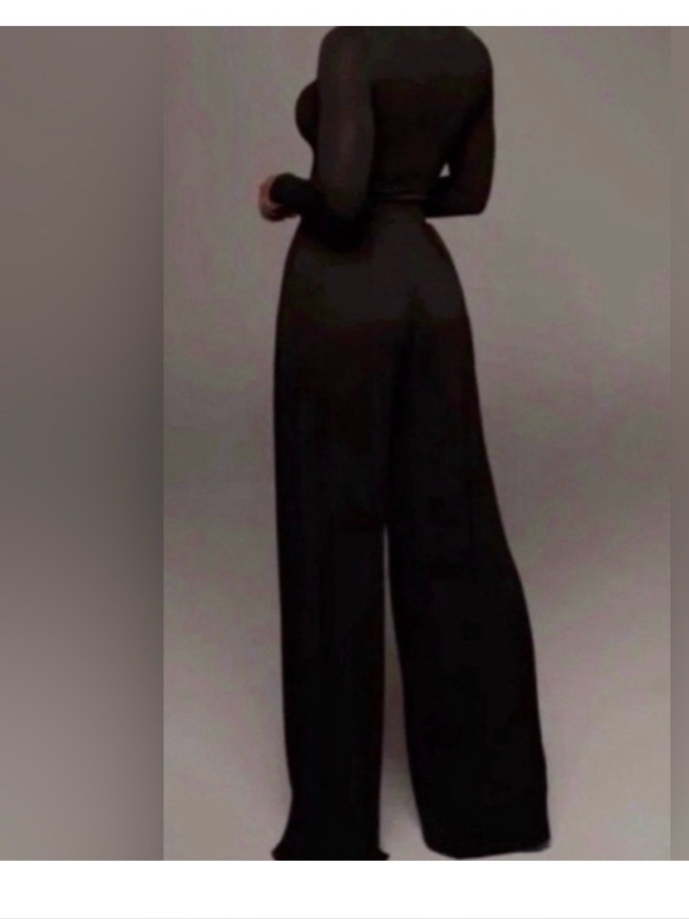 JLUXLABEL Black High-Waisted Pleated Palazzo Pants Size Small